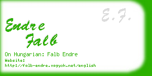 endre falb business card